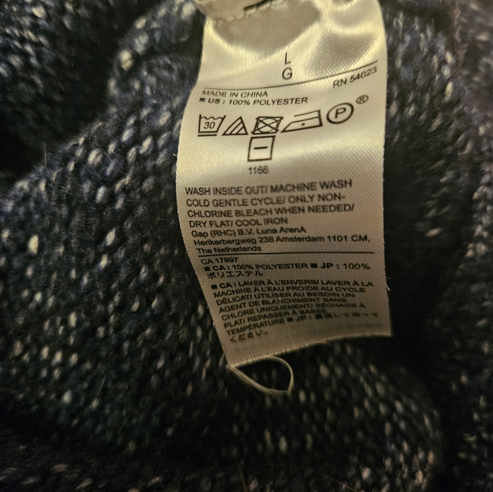 Banana Republic Navy Blue Knit Turtleneck Cozy Sweater - Size Large - Picture 6 of 7
